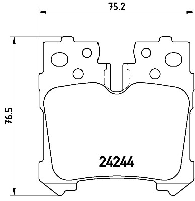 A.B.S. P 83 076 BREMBO Bremsbelagsatz, Scheibenbremse
